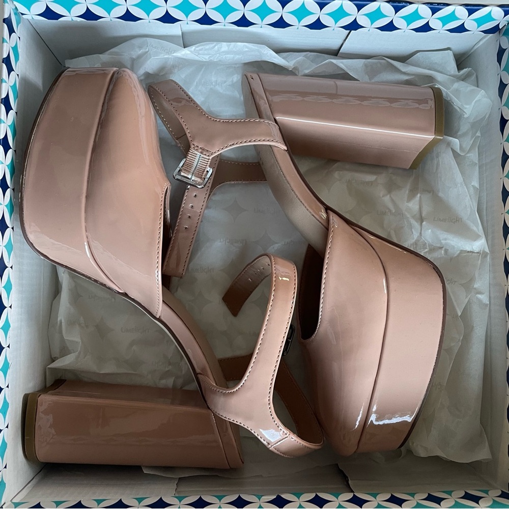 Elegant Nude Platform Heels